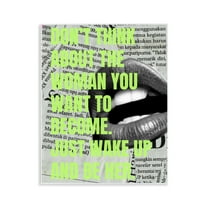 Stupell Industries Wake Up & Be Her Inspiring People Painting Unframed Art Print Wall Art, 11 x 14