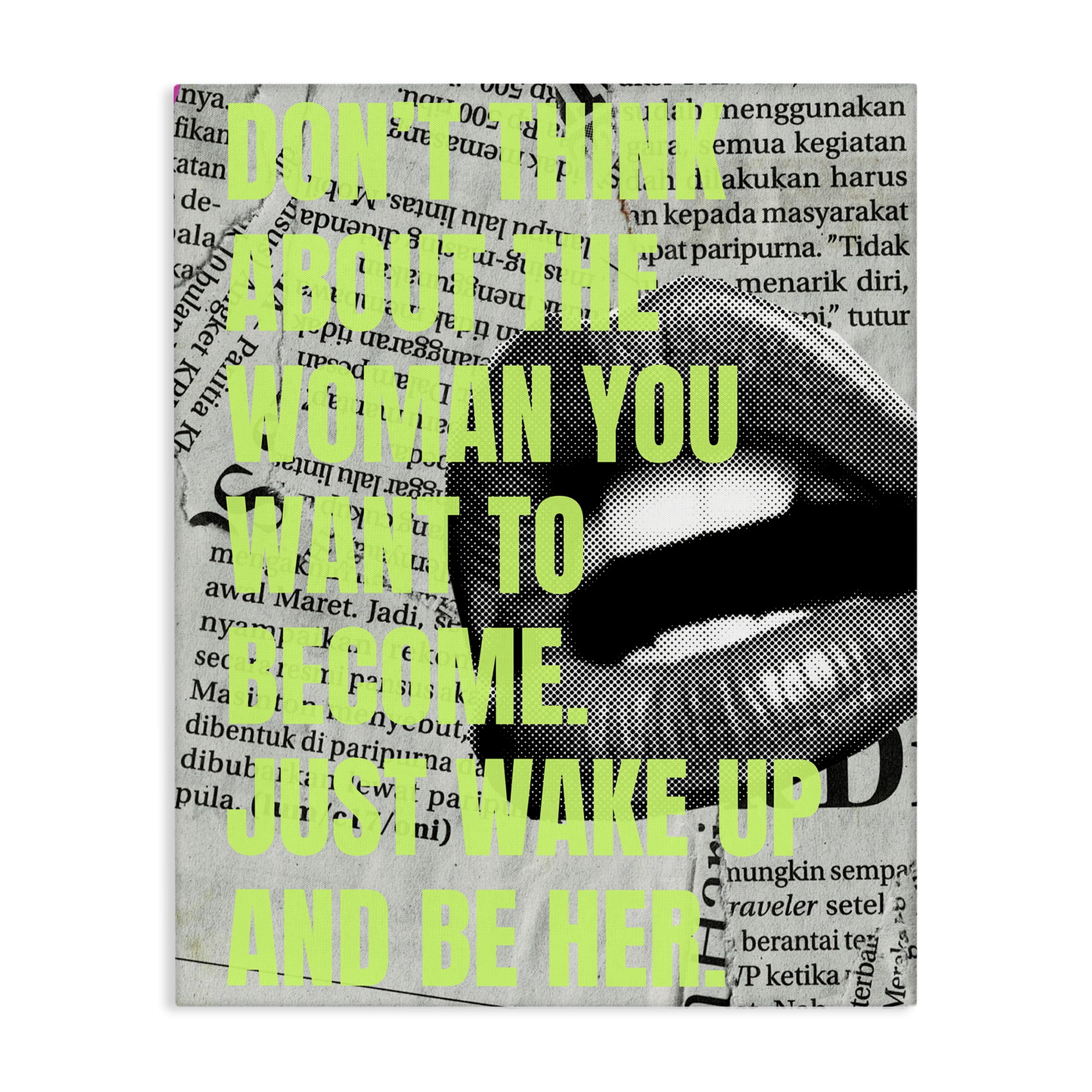 Stupell Industries Wake Up & Be Her Inspiring People Painting Wrapped Canvas Art Print Wall Art, 16 x 20