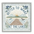 thumbnail image 1 of Stupell Industries Wake at Lake Phrase Nature Painting Gray Framed Art Print Wall Art, 24 x 24, 1 of 8