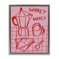 thumbnail image 1 of Stupell Industries Contemporary Wakey Breakfast Doodles Gray Floating Frame Canvas Art, 17 x 21, by Jenaya Jackson, 1 of 8