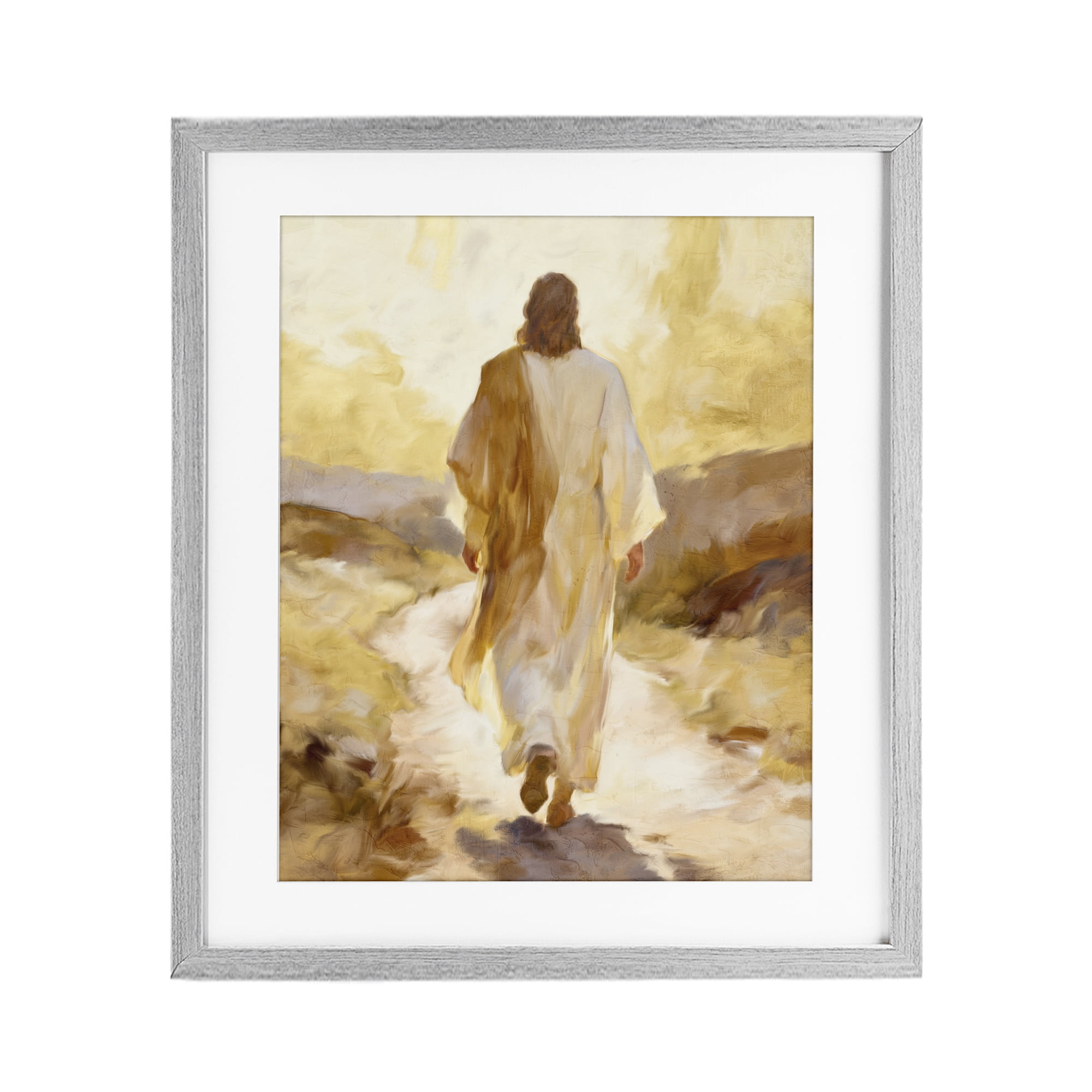 Stupell Industries Walk By Faith Sunset Gray Framed Print Under Glass, design by Kim Allen