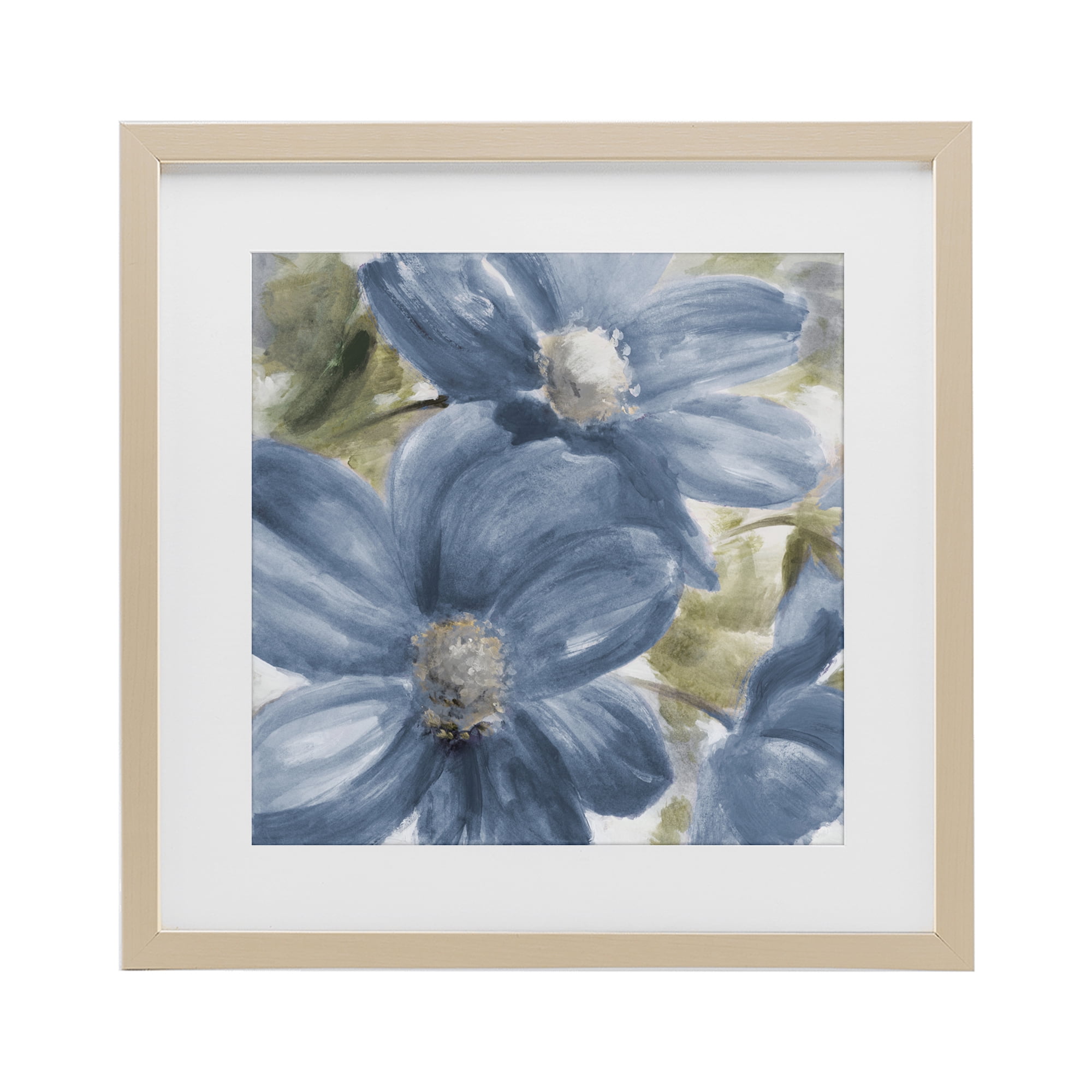 Stupell Industries Walk In Beauty Blue Flowers Birch Framed Print Under Glass, design by Lanie Loreth