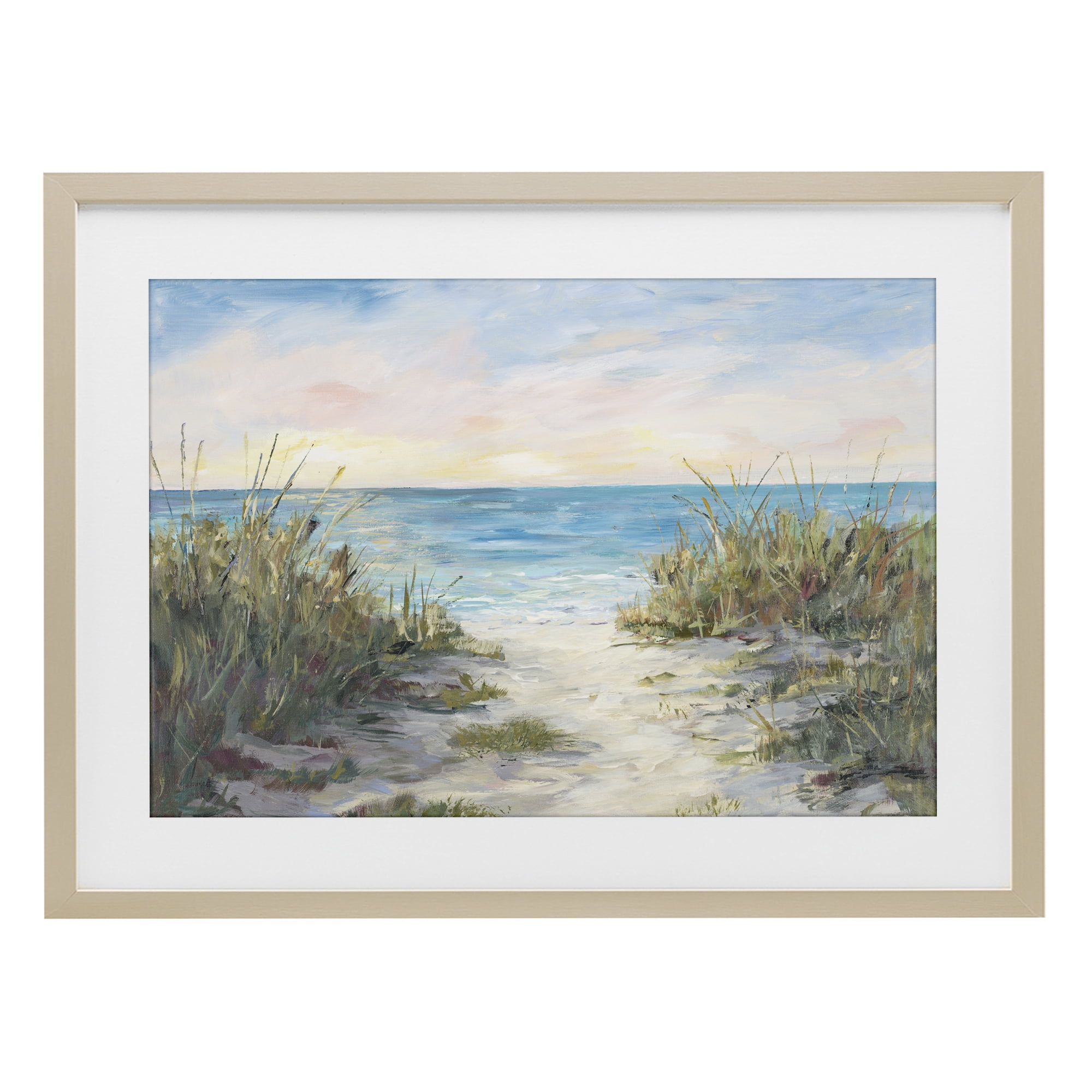 Stupell Industries Walk To The Beach Birch Framed Print Under Glass, design by Julie DeRice