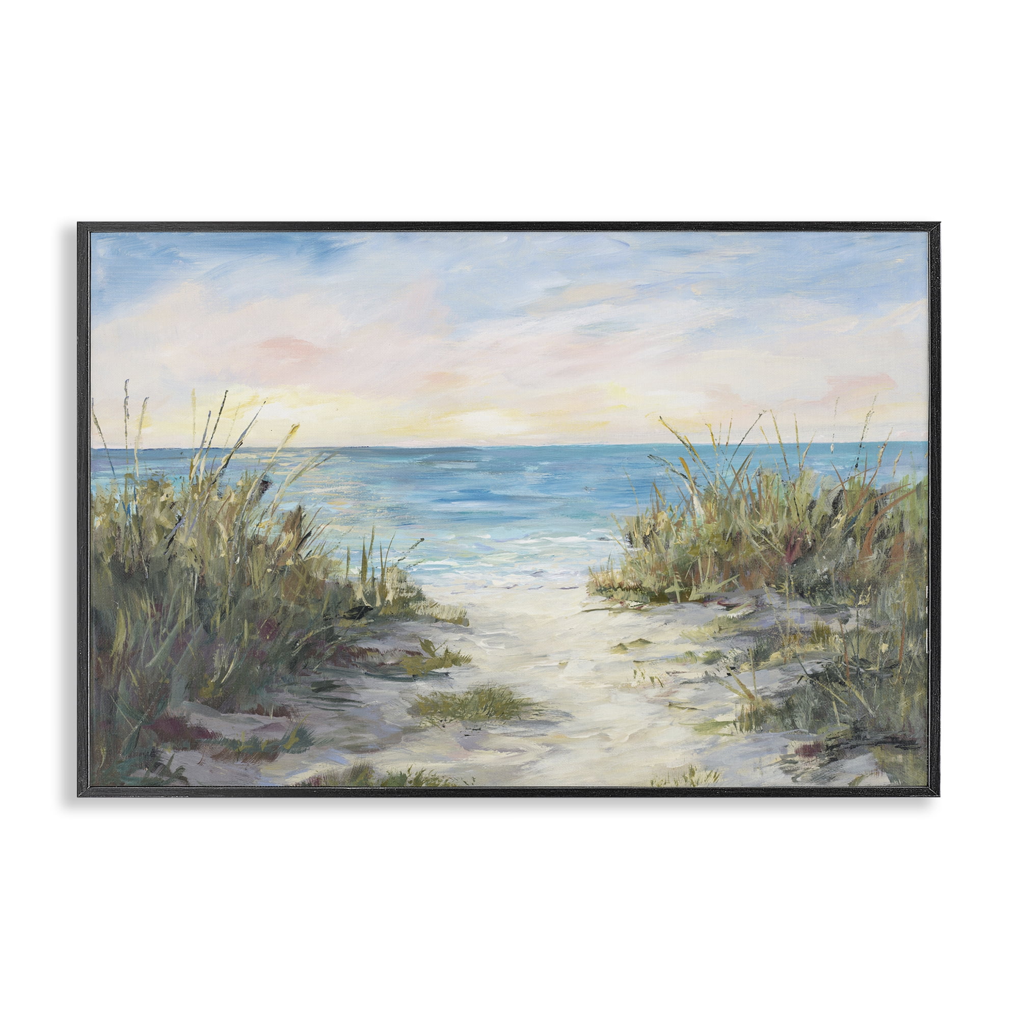 Stupell Industries Walk To The Beach Black Framed Giclee Art, design by Julie DeRice