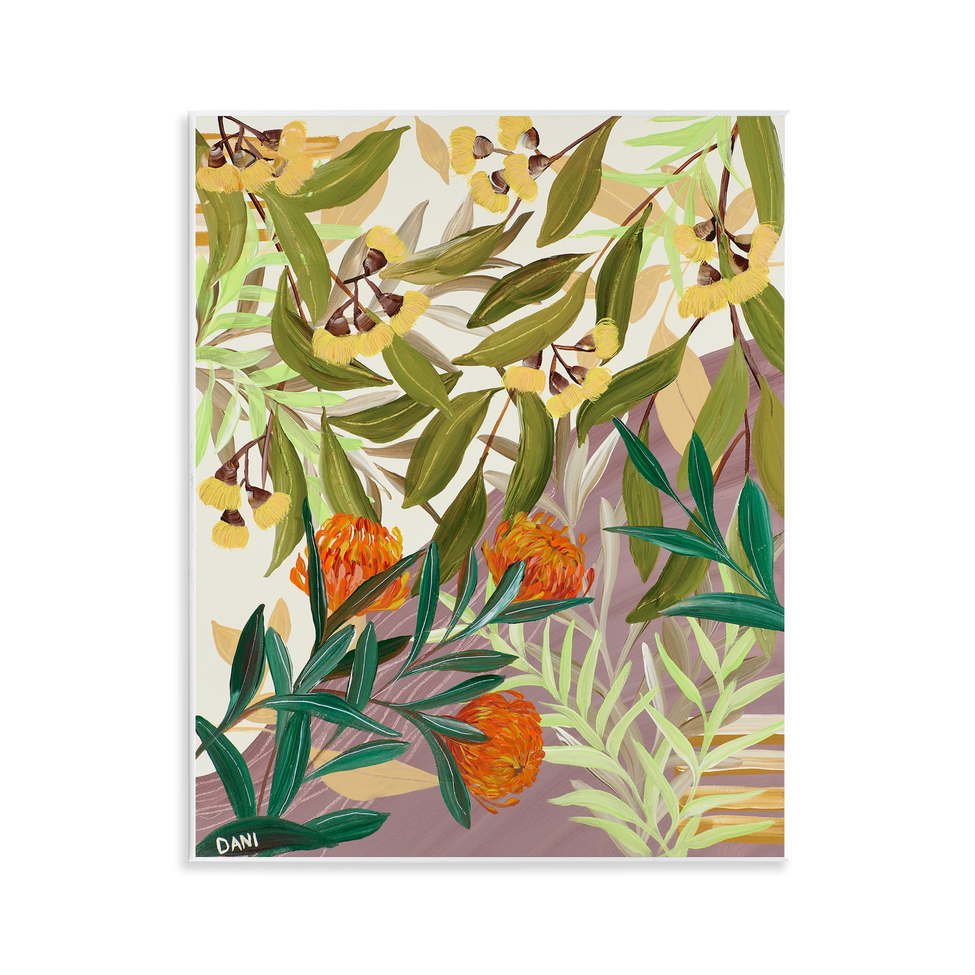 Stupell Industries Walk With Me Florals Wall Plaque Art, design by Dani Heyward