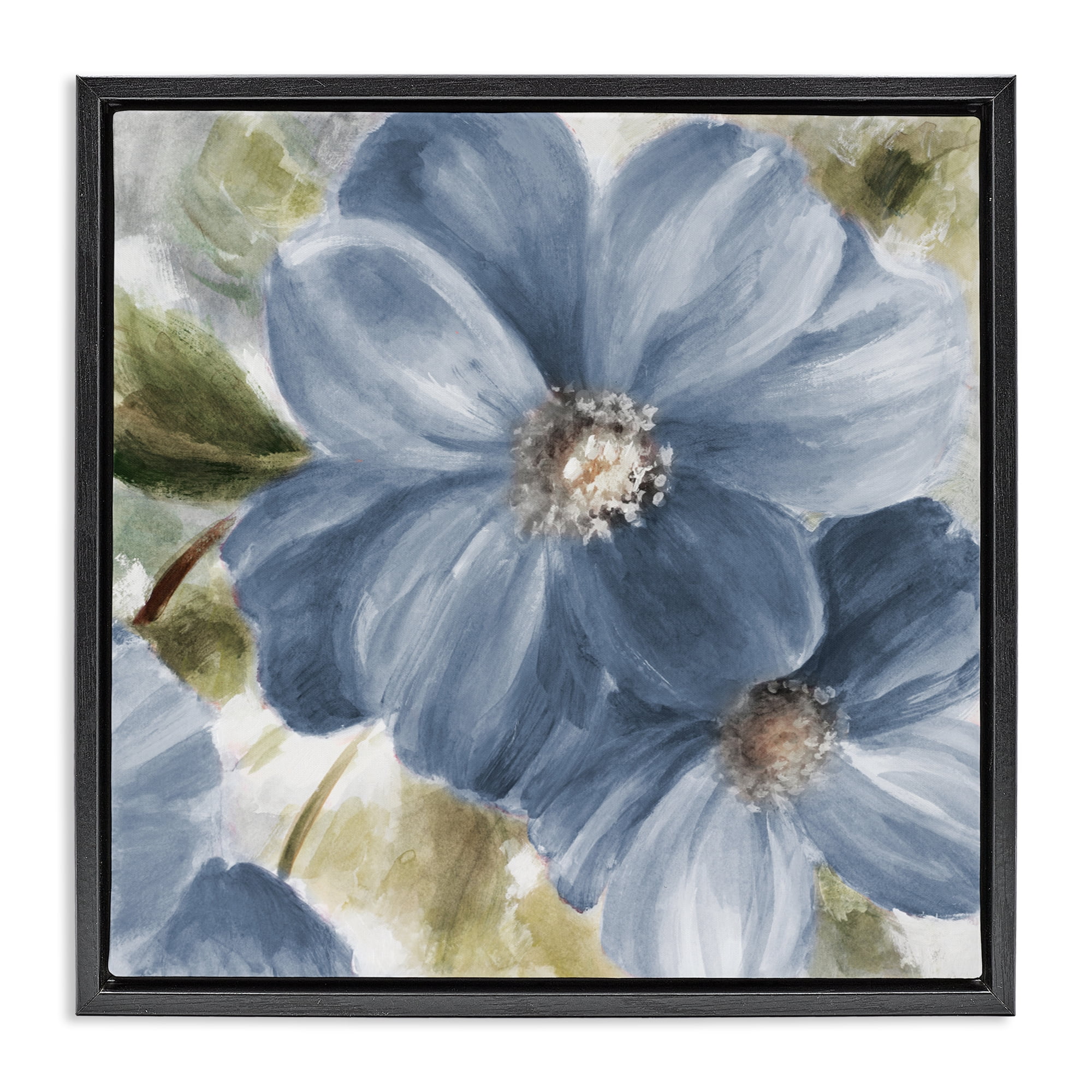 Stupell Industries Walk in Blue Beauty Black Framed Floater Canvas Wall Art, design by Lanie Loreth