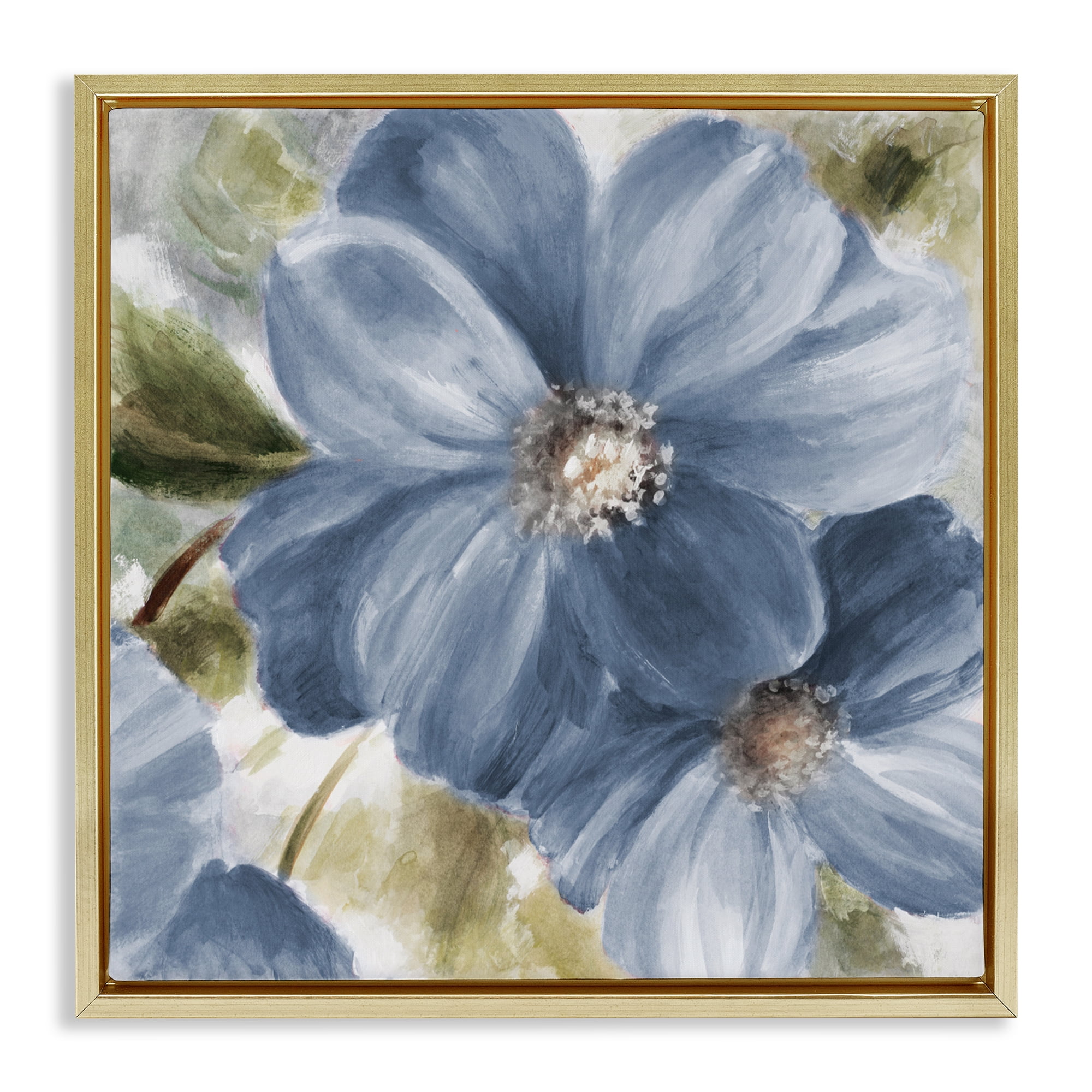 Stupell Industries Walk in Blue Beauty Gold Framed Floater Canvas Wall Art, design by Lanie Loreth