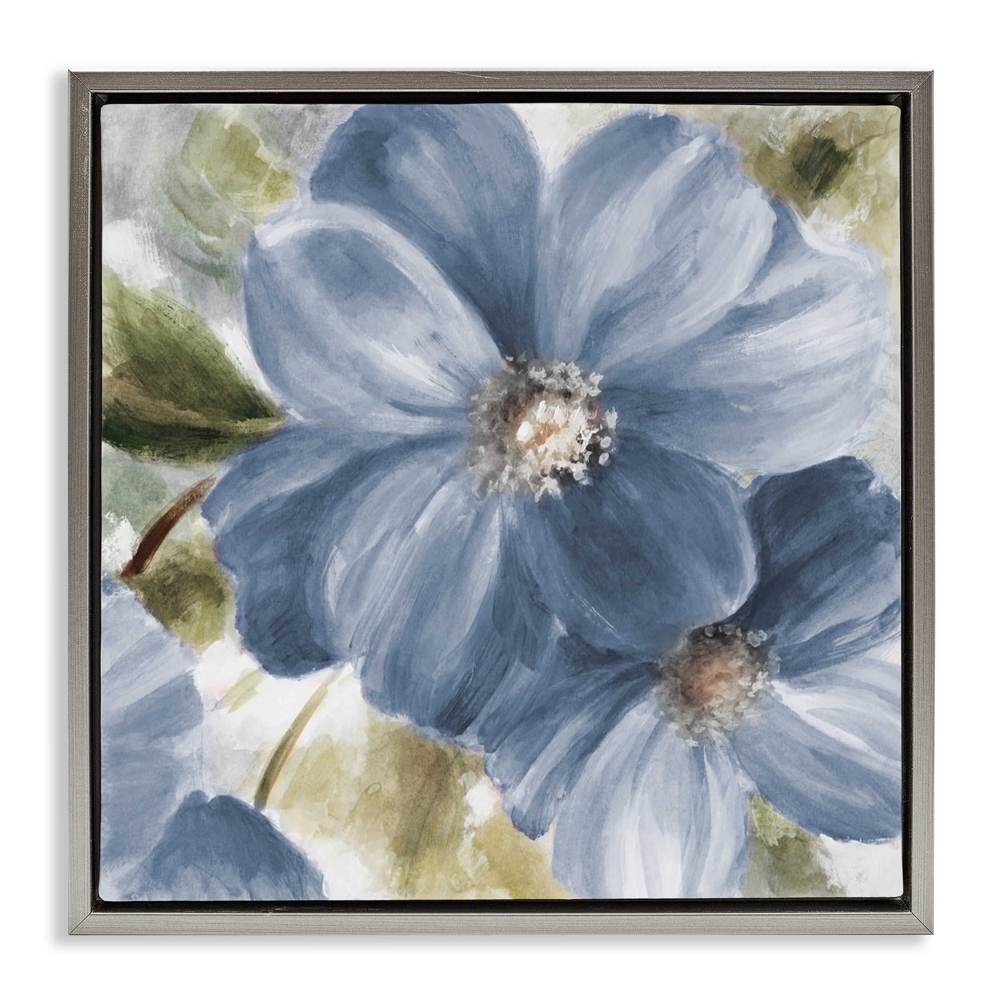 Stupell Industries Walk in Blue Beauty Gray Framed Floater Canvas Wall Art, design by Lanie Loreth