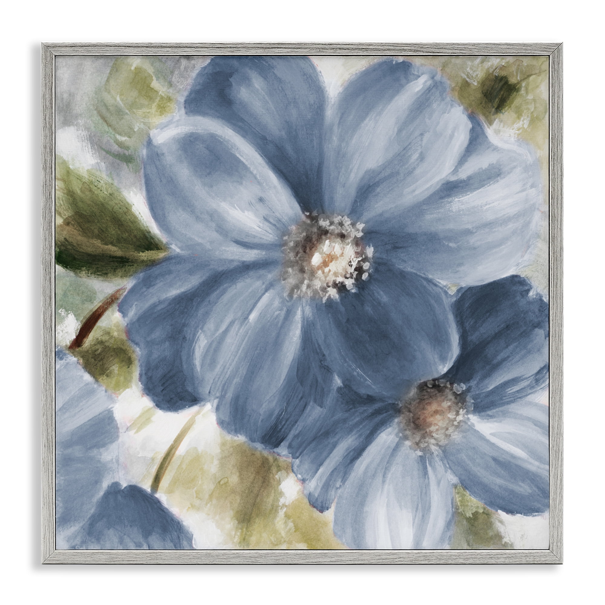 Stupell Industries Walk in Blue Beauty Gray Framed Giclee Art, design by Lanie Loreth