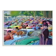 Stupell Industries Walk in the Car Park Traditional Painting Parody Graphic Art Unframed Art Print Wall Art, 13x19, by Barry Kite