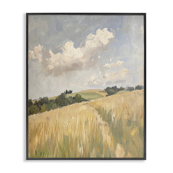 Stupell Industries Traditional Walked Through Wheat Black Framed Giclee Art, 11 x 14, by Petals Prints Design