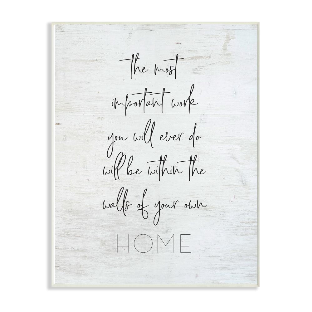 Stupell Industries Walls Of Your Home Family Inspirational Word On Wood Texture Design Wall Plaque Art by Lettered and Lined