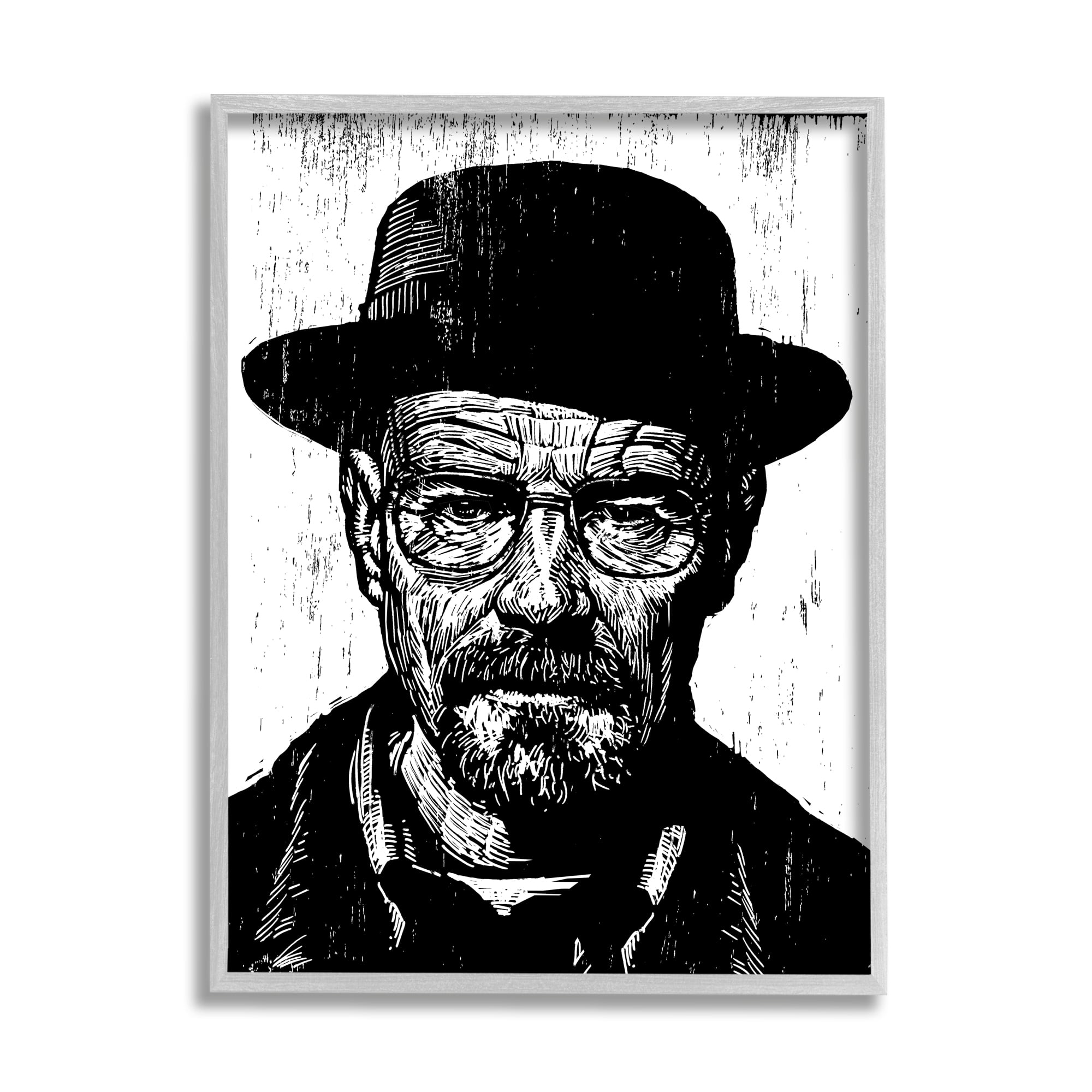 Stupell Industries Walter White Heisenberg Breaking Bad Famous People Portrait, 24 x 30,Design by Neil Shigley