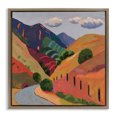 thumbnail image 1 of Stupell Industries Wanaka Valley Landscape Brown Framed Floater Canvas Wall Art design by Jenny Wantuch, 25 x 25, 1 of 9