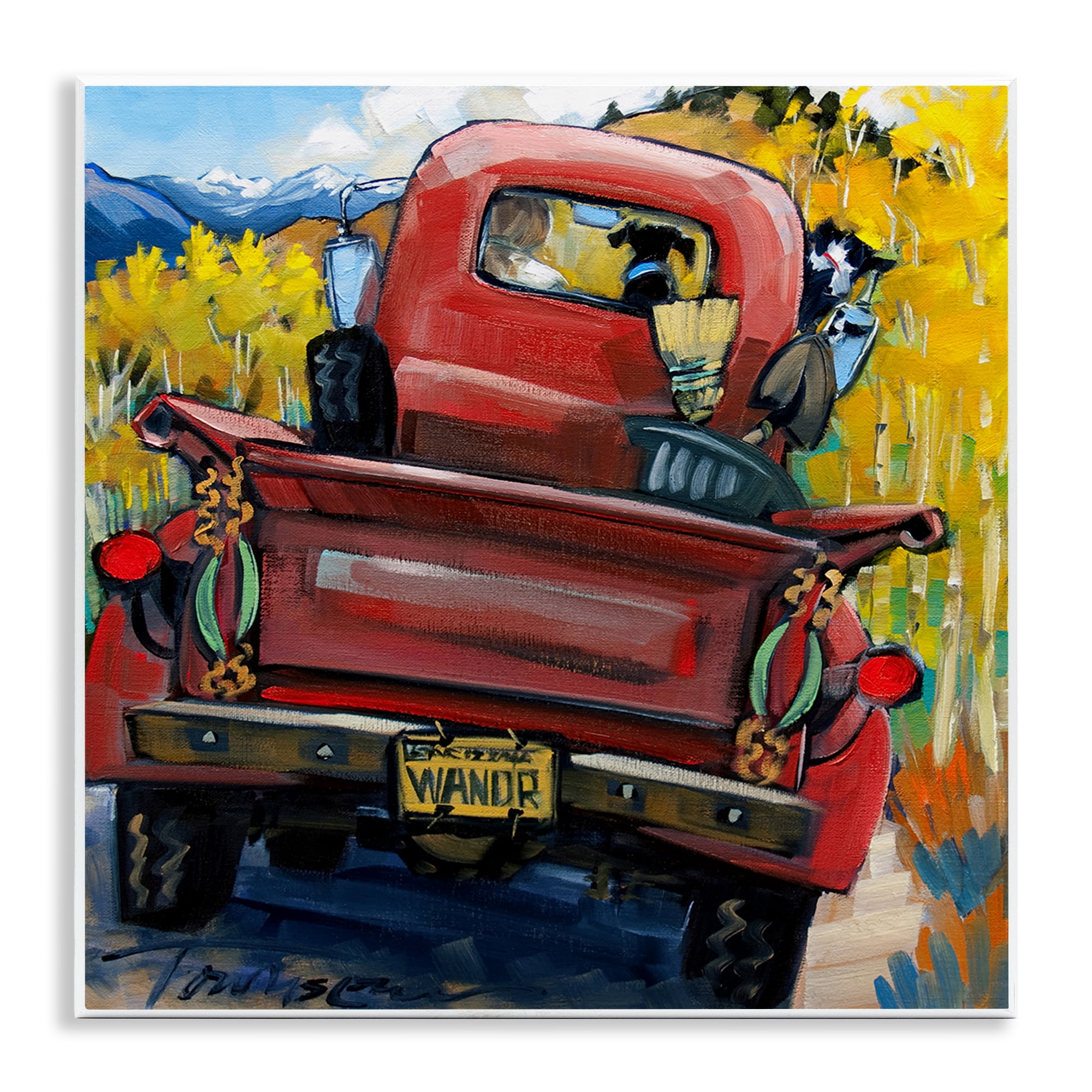 Stupell Industries Wander Truck Through Wheat Grass Wall Plaque Art, design by CR Townsend
