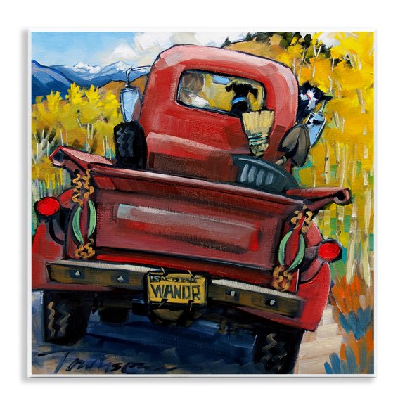 Stupell Industries Wander Truck Through Wheat Grass Wall Plaque Art, design by CR Townsend