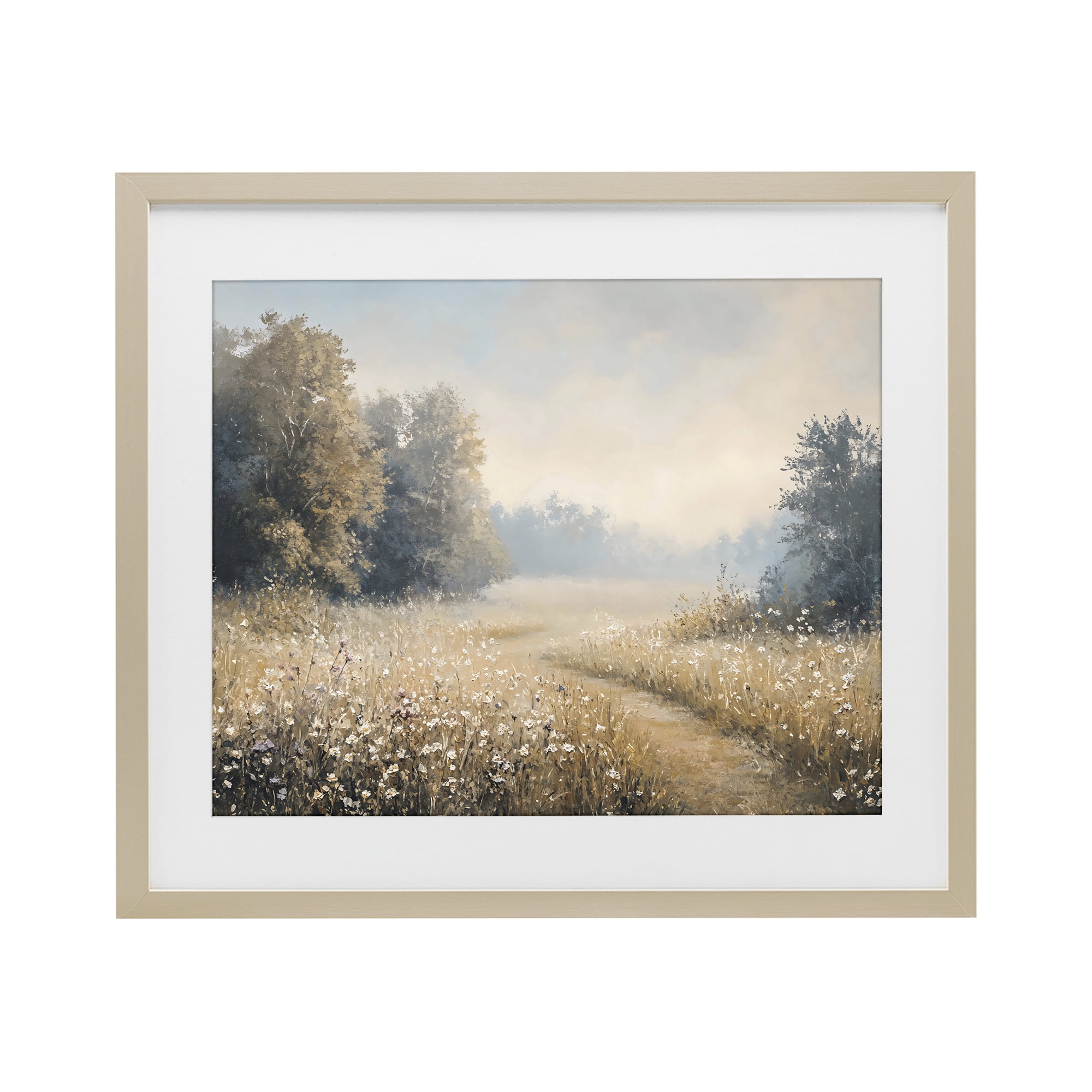 Stupell Industries Wandering Wildflower Path at Dawn Birch Framed Print Under Glass, design by Creative Studio