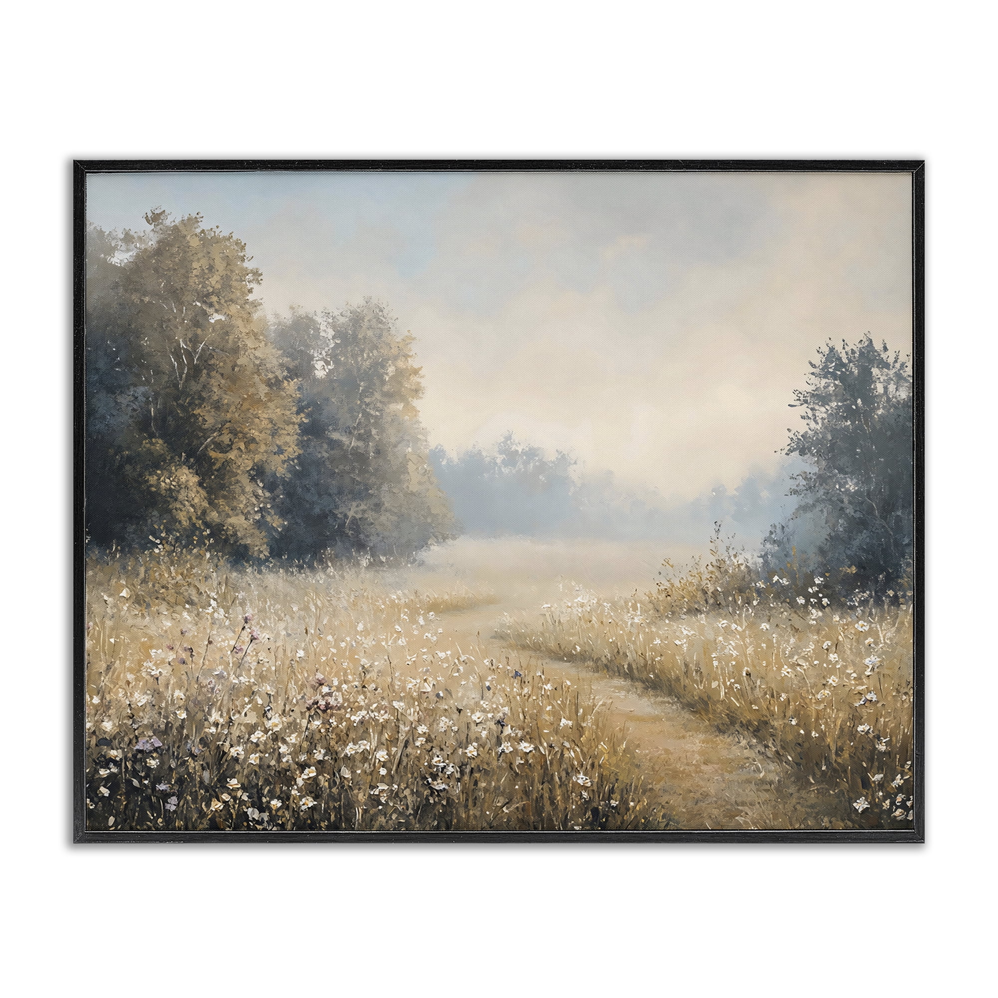 Stupell Industries Wandering Wildflower Path at Dawn Black Framed Giclee Art, design by Creative Studio