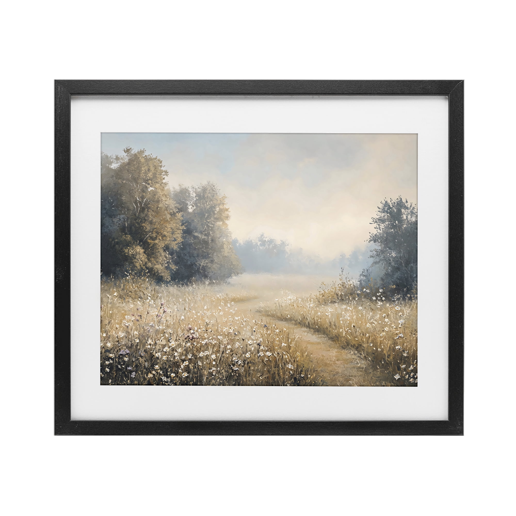 Stupell Industries Wandering Wildflower Path at Dawn Black Framed Print Under Glass, design by Creative Studio