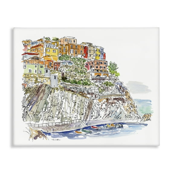 Stupell Industries Wanderlust Seaside Motif Canvas Wall Art design by Tim Coffey, 36 x 48