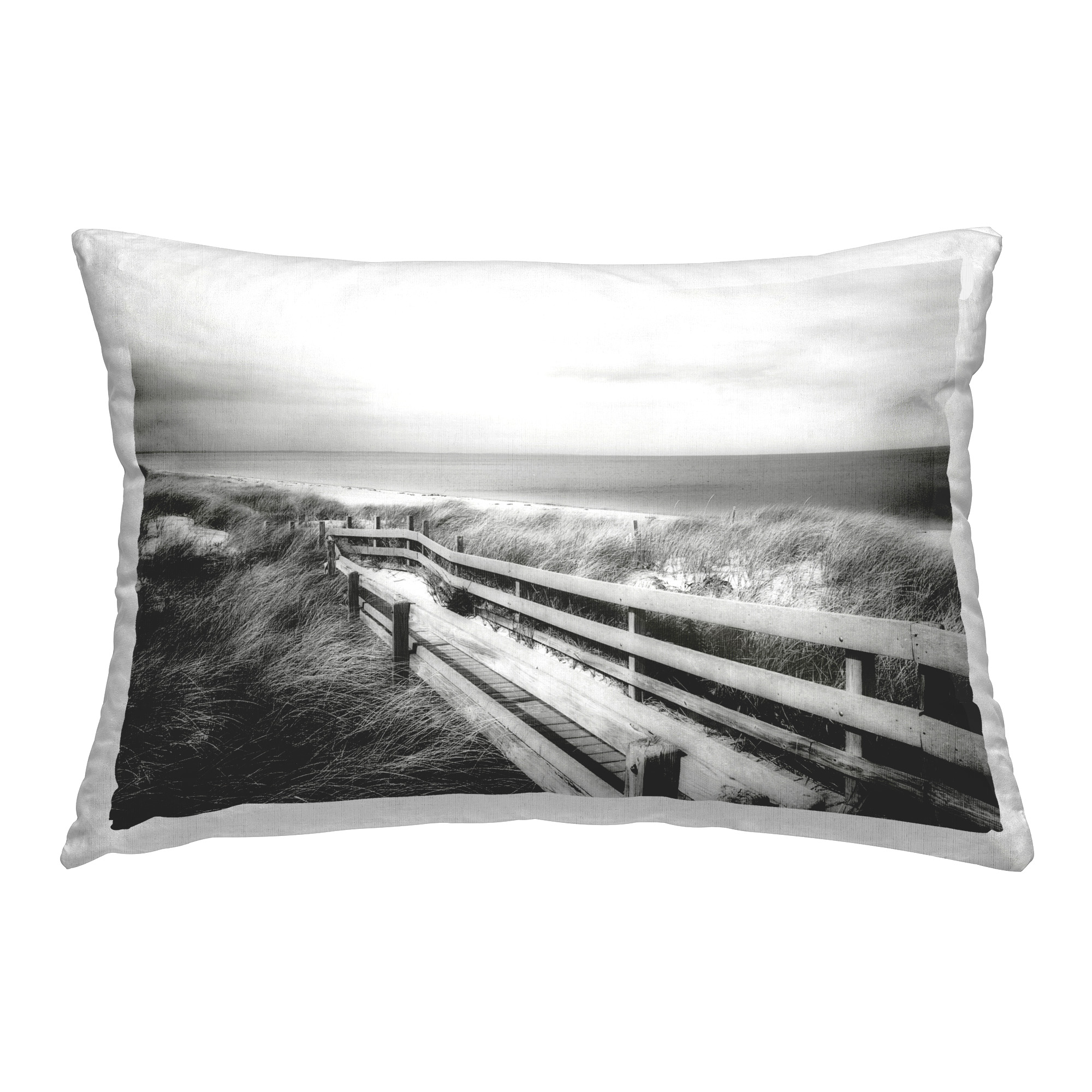 Stupell Industries Waning Beach Boardwalk Decorative Printed Throw Pillow Design by GraffiTee Studios