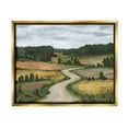 thumbnail image 1 of Stupell Industries Waning Rural Rode Landscape Painting Gold Floater Framed Canvas Art Print Wall Art, 31 x 25, 1 of 10
