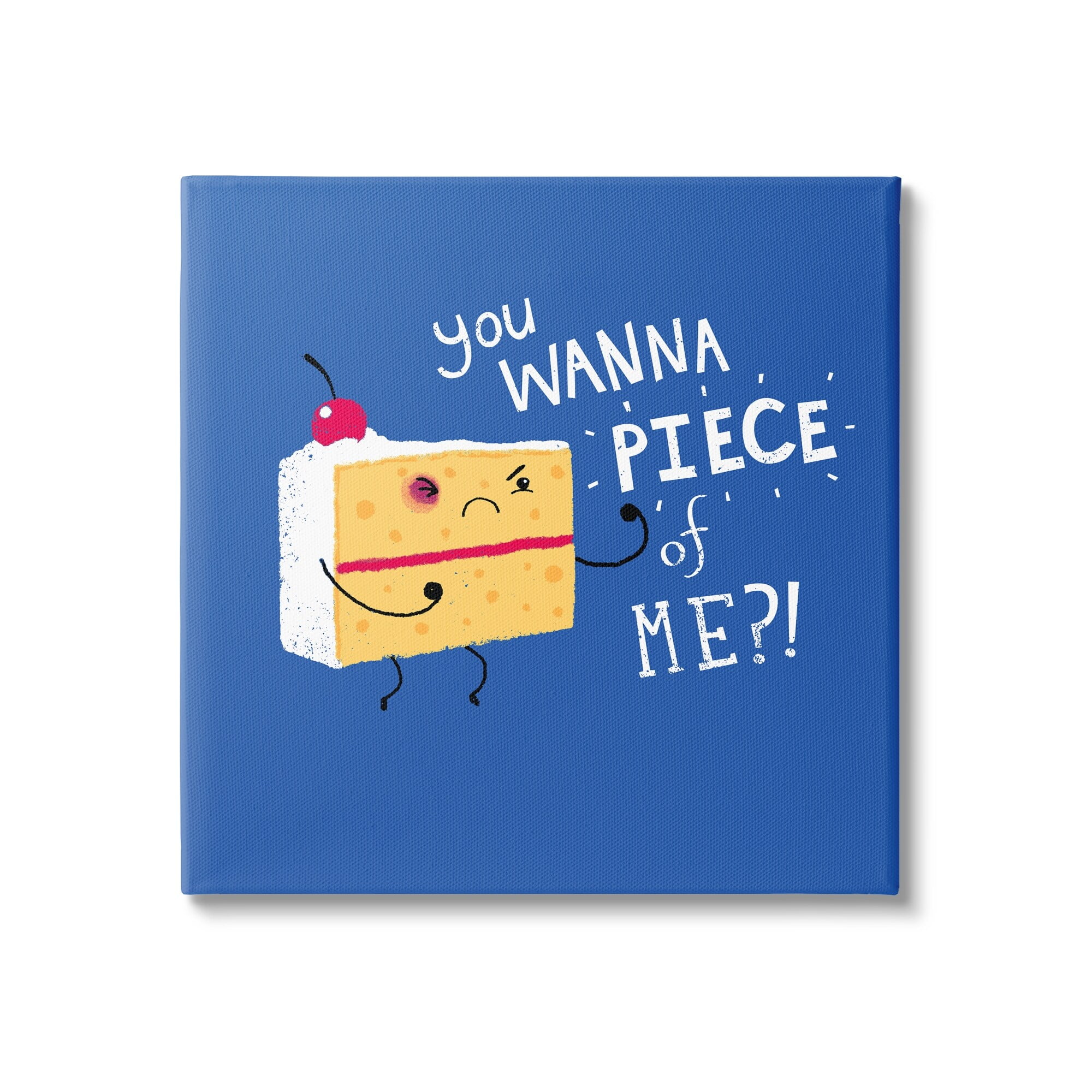 Stupell Industries Wanna Piece Of Me Punk Cake Slice Dessert Typography Canvas Wall Art, 30 x 30, Design by Michael Buxton