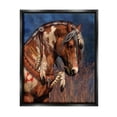 thumbnail image 1 of Stupell Industries War Pony Portrait Animals & Insects Painting Black Floater Framed Canvas Art Print Wall Art, 17 x 21, 1 of 10