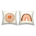 thumbnail image 1 of Stupell Industries Warm Boho Sun Rainbow Nature Patterns Design by Heather McLaughlin Throw Pillow (set of 2), 1 of 6