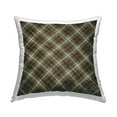 thumbnail image 1 of Stupell Industries Warm Brown Green Plaid Pattern Printed Throw Pillow Design by Jennifer Pugh, 1 of 6