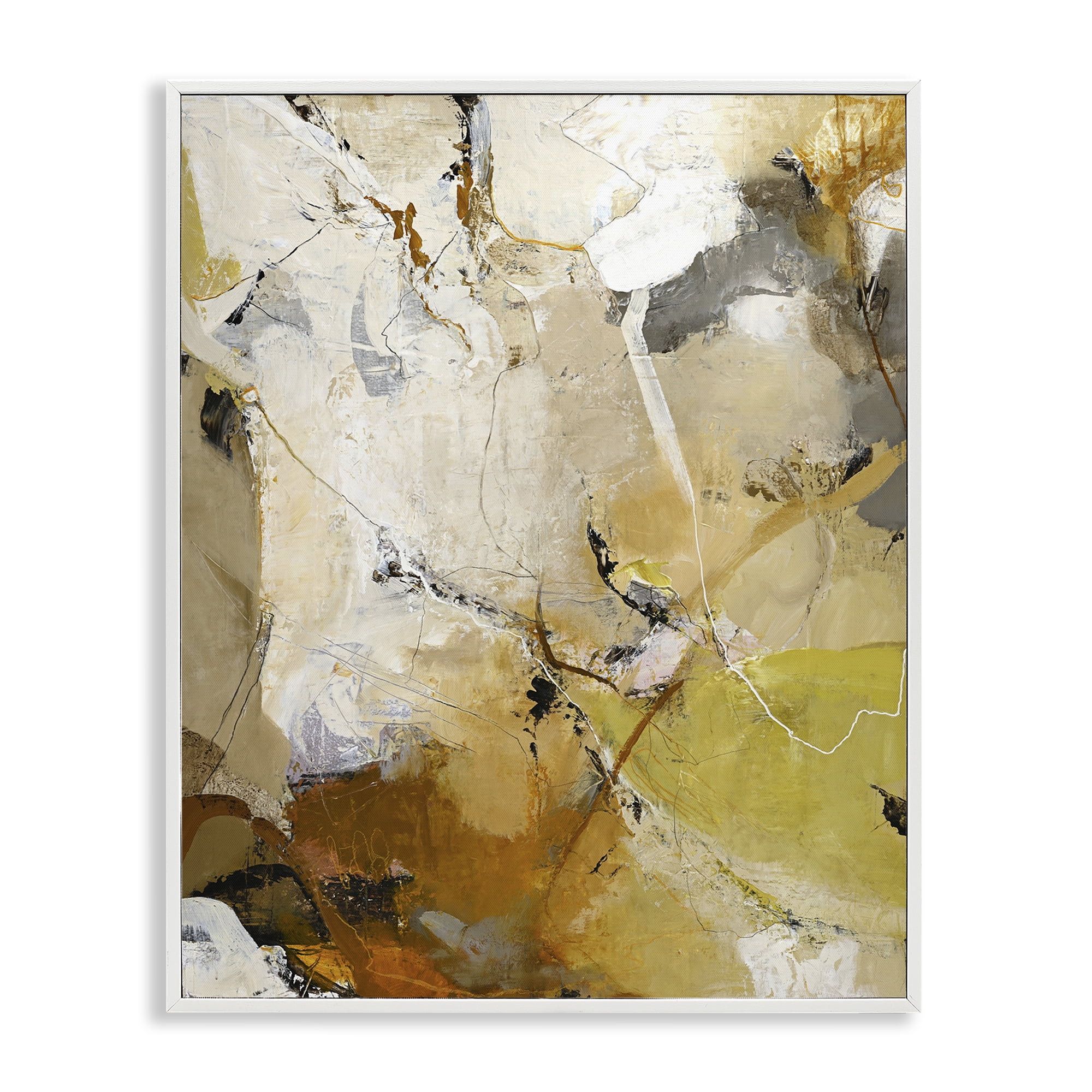 Stupell Industries Warm Earth Tones In Motion White Framed Giclee Art, design by Design Fabrikken