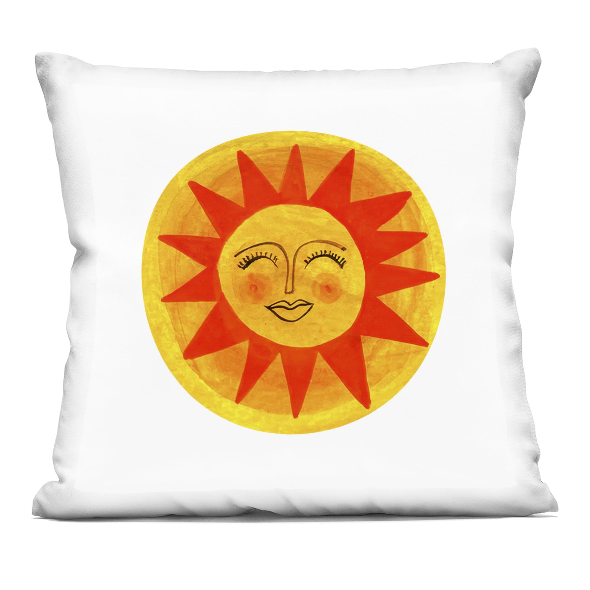 Stupell Industries Warm Fiery Sun Decorative Printed Throw Pillow, design by Katherine Herrell Studio, 18 x 7 x 18
