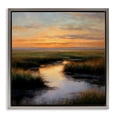 thumbnail image 1 of Stupell Industries Traditional Warm Marshland Sunset Gray Floating Frame Canvas Art, 25 x 25, by Petals Prints Design, 1 of 8
