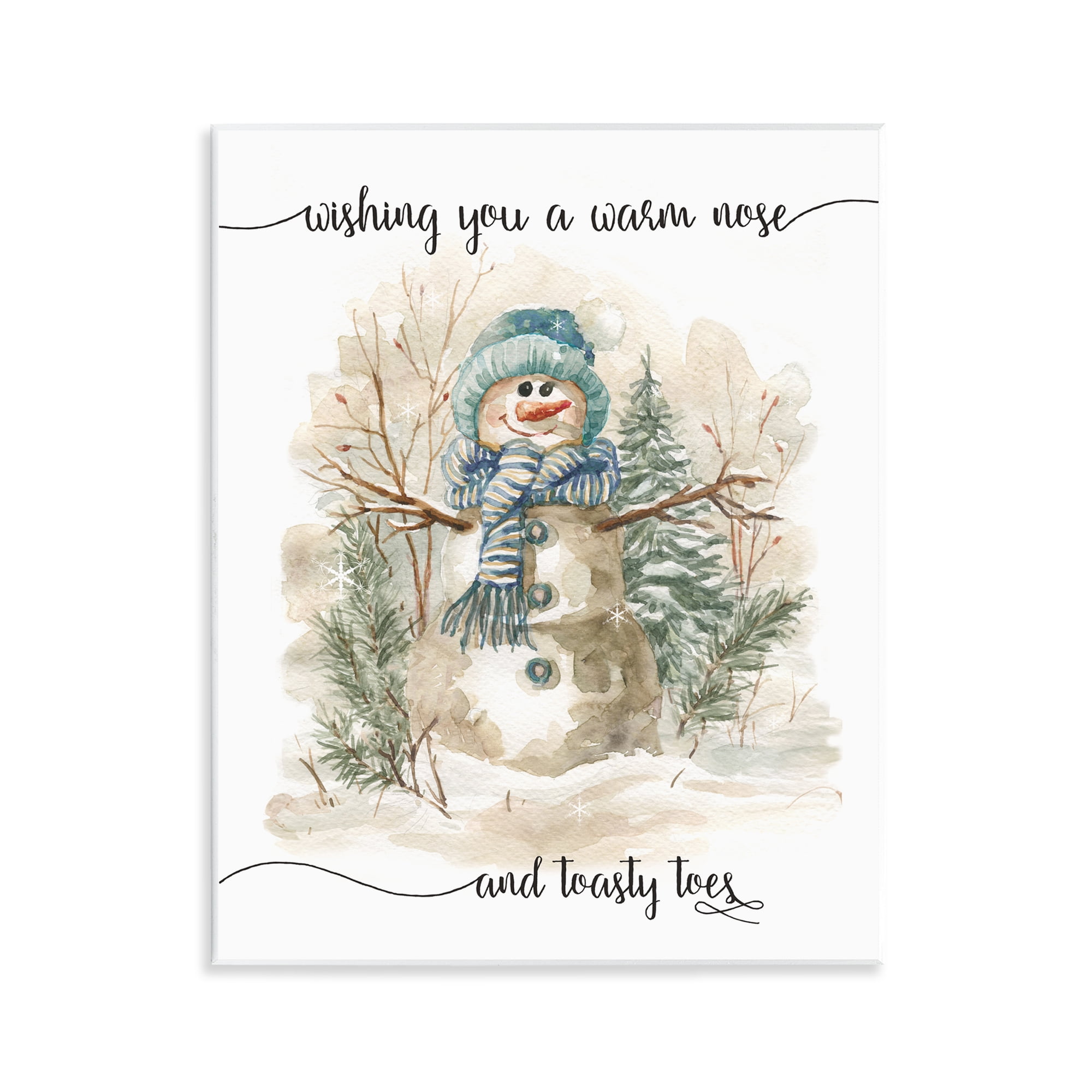 Stupell Industries Warm Nose & Toasty Toes Holiday Painting Unframed Art Prints Wall Art, 11 x 14