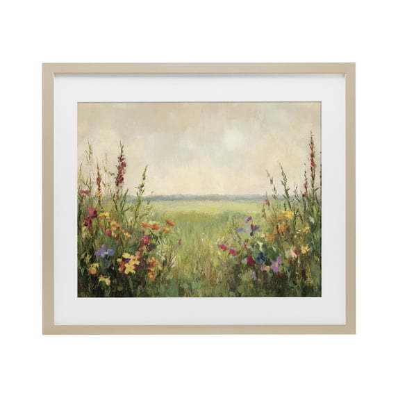 Stupell Industries Warm Painted Meadow Birch Framed Print Under Glass design by Petal Prints Design, 13 x 16