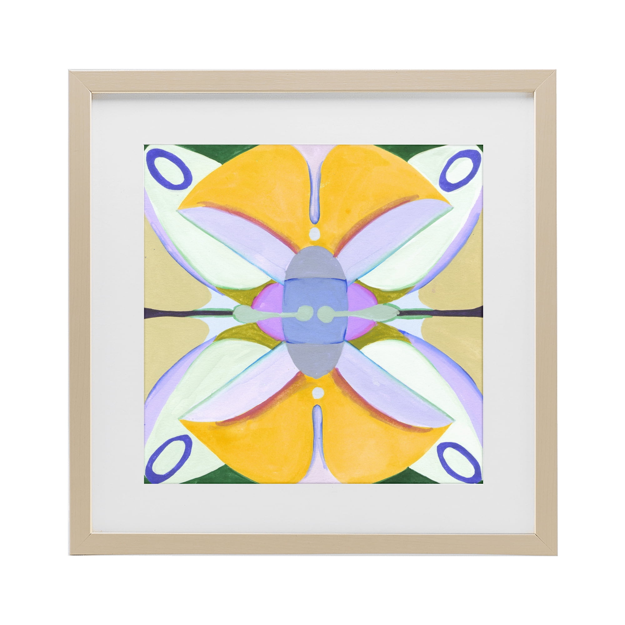 Stupell Industries Warm Revival Kaleidoscope Birch Framed Print Under Glass, design by Melissa Wang