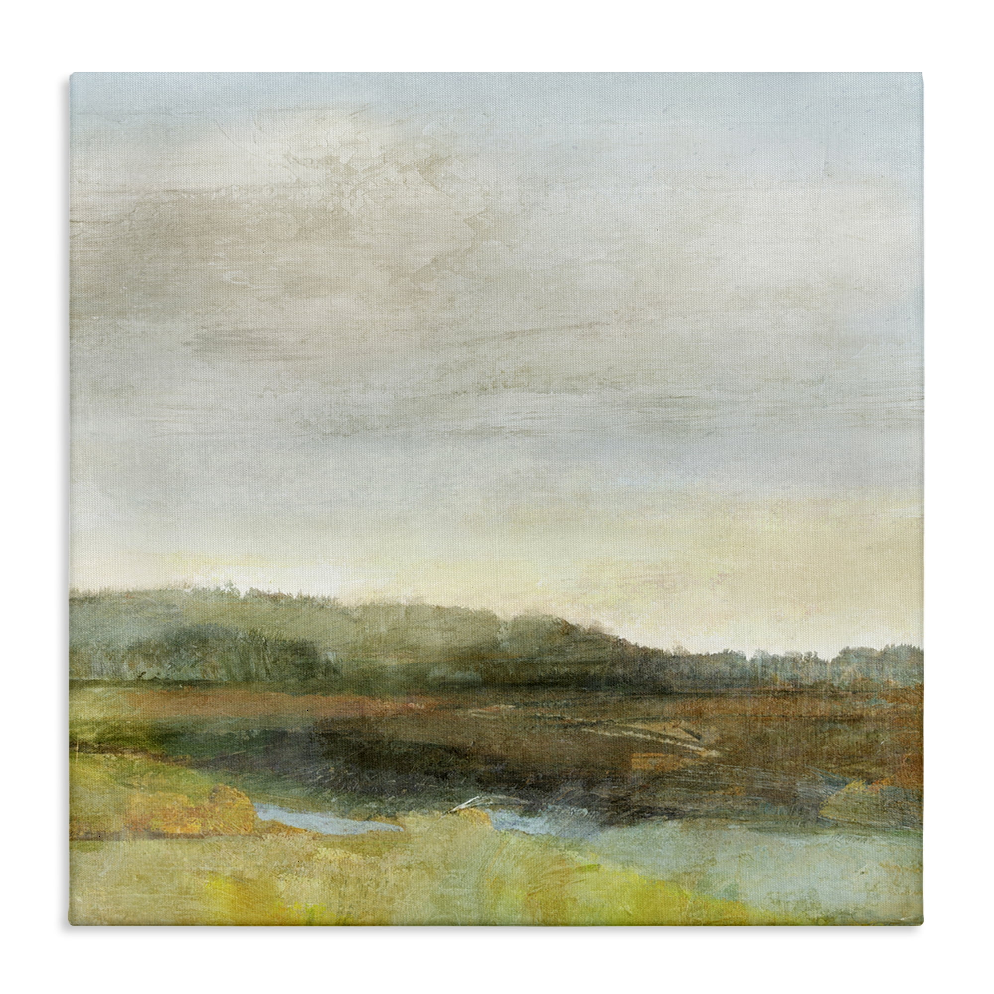 Stupell Industries Warm Summer Meadow Hills Landscape & Nature Painting Wrapped Canvas Art Print Wall Art, 30 x 30