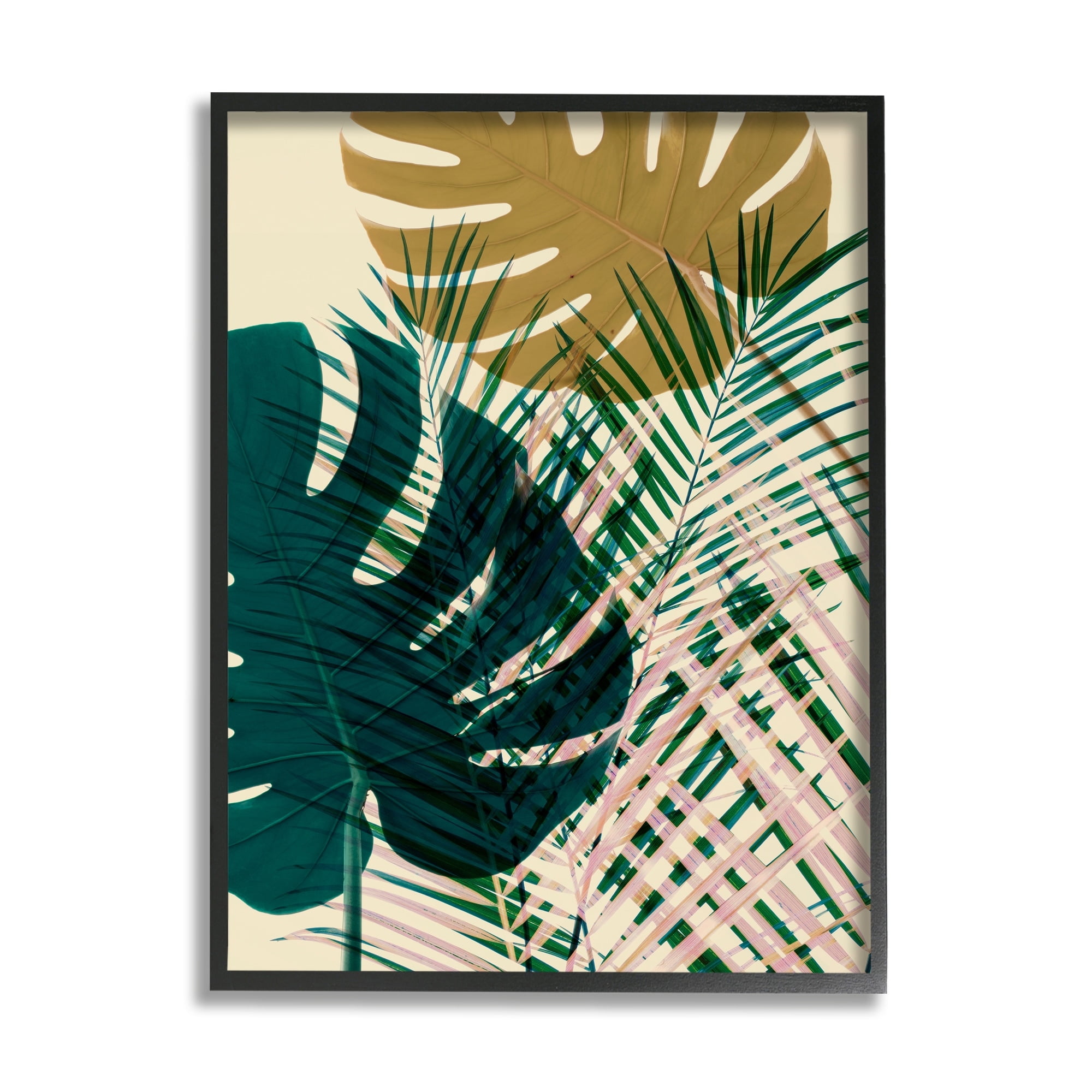 Stupell Industries Warm Summer Palms Tropical Plant Arrangement Modern Abstraction, 24 x 30, Design by Ian Winstanley