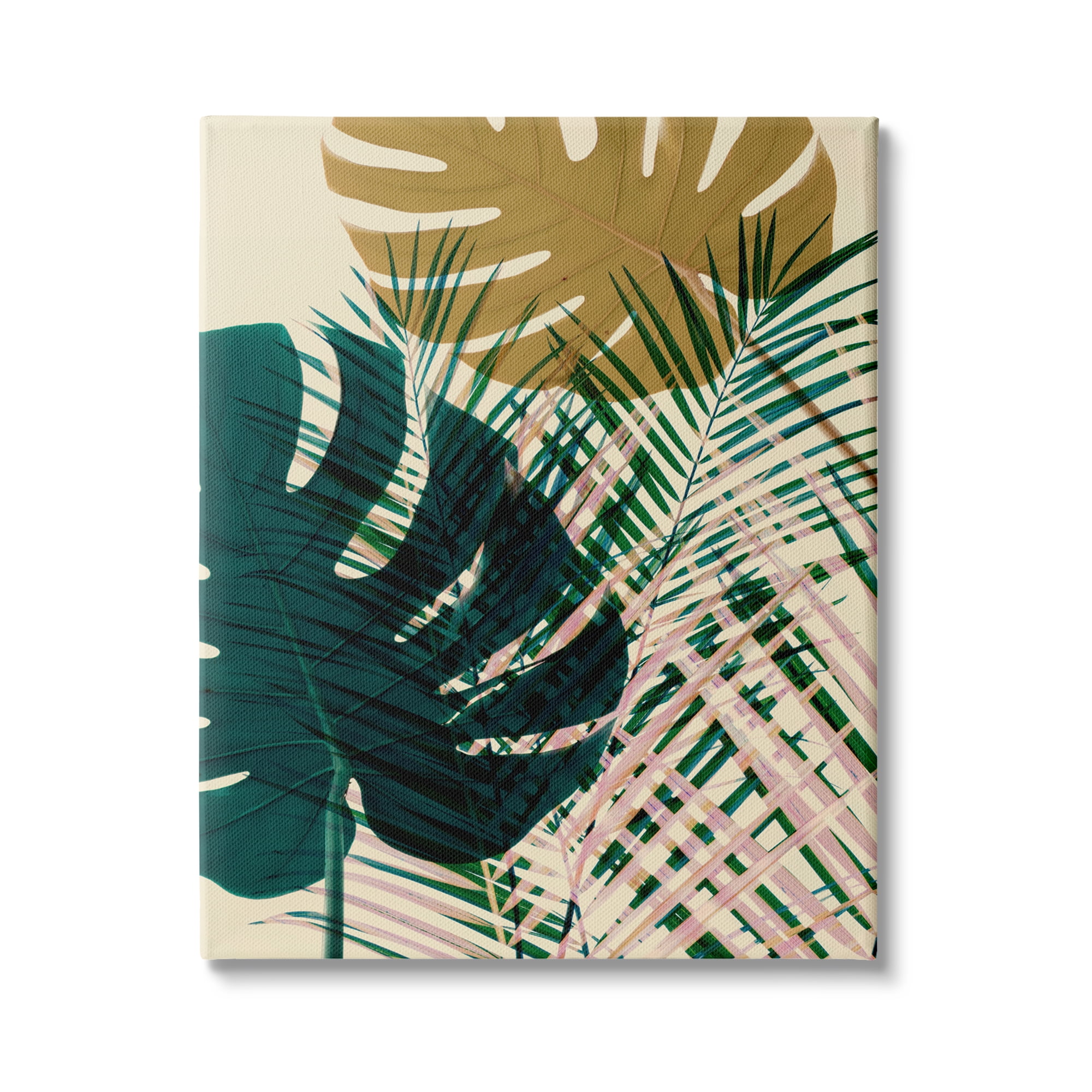 Stupell Industries Warm Summer Palms Tropical Plant Arrangement Modern Abstraction, 36 x 48, Design by Ian Winstanley