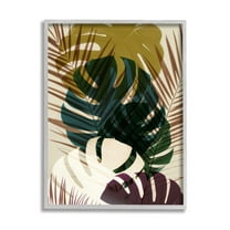 Stupell Industries Warm Summer Tropical Palm Fronds Monstera Leaves, 16 x 20, Design by Ian Winstanley