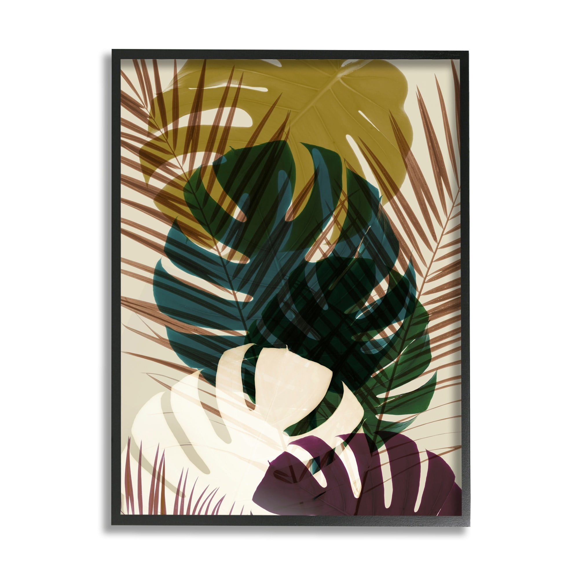 Stupell Industries Warm Summer Tropical Palm Fronds Monstera Leaves, 16 x 20, Design by Ian Winstanley