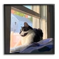 thumbnail image 1 of Stupell Industries Warm Sunlit Cat Neighborhood Windowsill Graphic Art Black Framed Art Print Wall Art, Design by Emily Kalina, 1 of 7