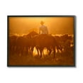 thumbnail image 1 of Stupell Industries Warm Sunlit Cowboy Riding Horse Rural Ranch Photograph Black Framed Art Print Wall Art, Design by Lisa Dearing, 1 of 8