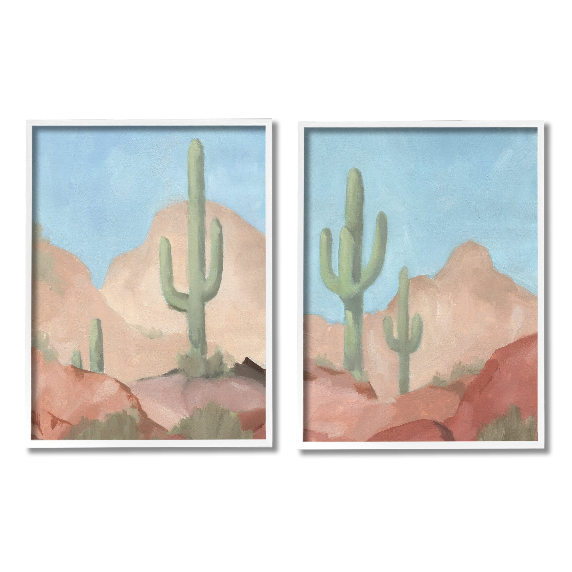 Stupell Industries Warm Sunny Desert Cactus Western Landscape , 16 x 20, Design by Jacob Green