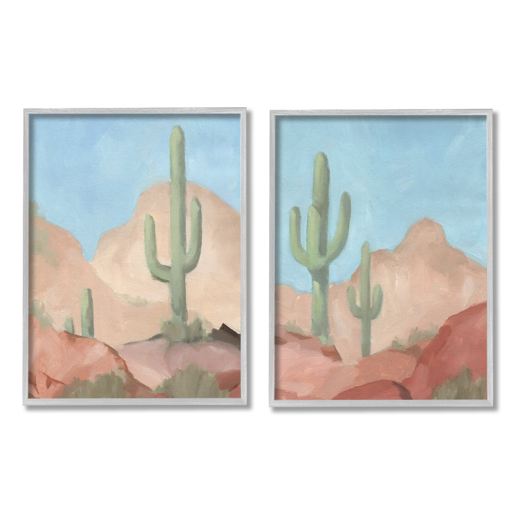 Stupell Industries Warm Sunny Desert Cactus Western Landscape , 16 x 20, Design by Jacob Green
