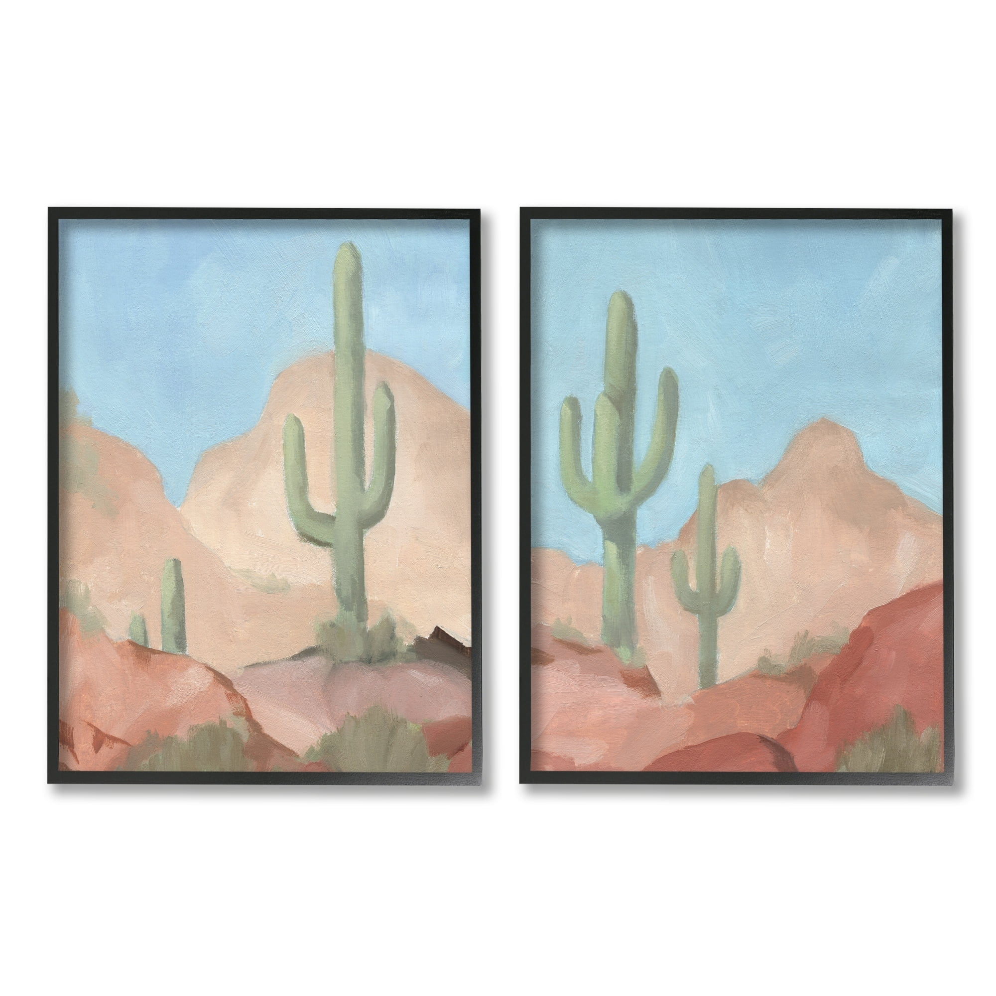 Stupell Industries Warm Sunny Desert Cactus Western Landscape , 24 x 30, Design by Jacob Green