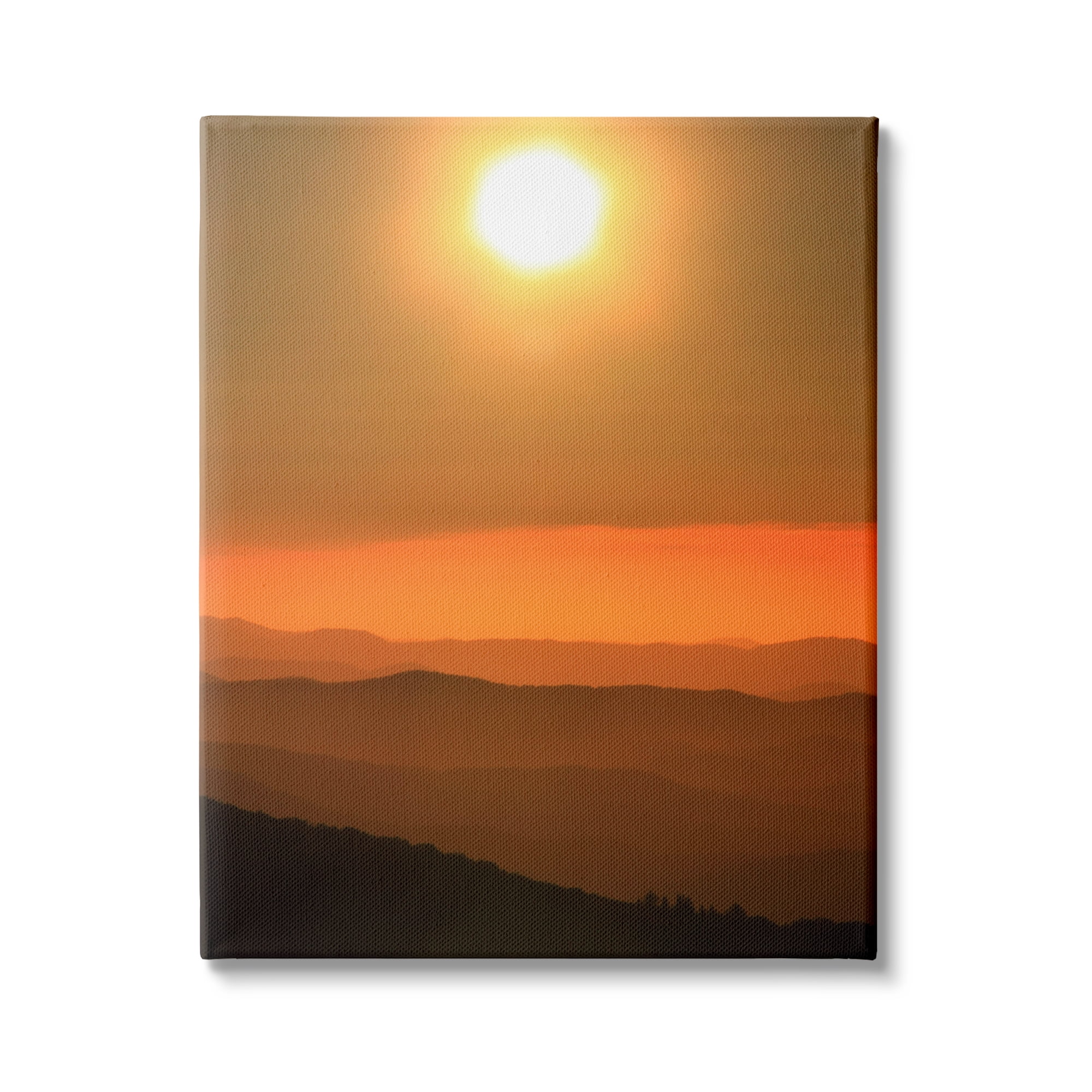 Stupell Industries Warm Sunset Sky Layered Mountain Range Landscape Photography, 36 x 48,Design by Daniel Sproul