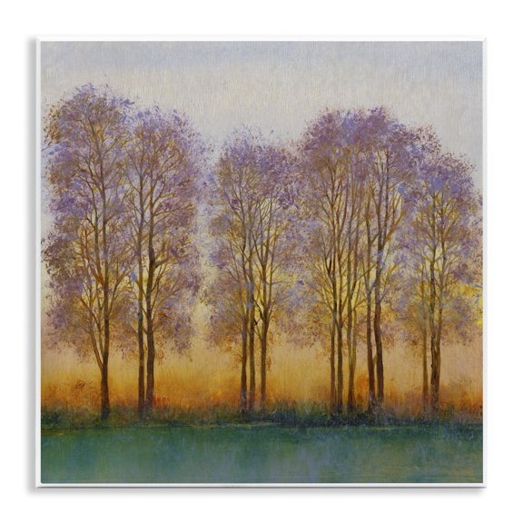 Stupell Industries Traditional Warm Sunset Sky Trees Silhouettes Nature Scene Wall Plaque Art, 12 x 12, by Tim O'Toole