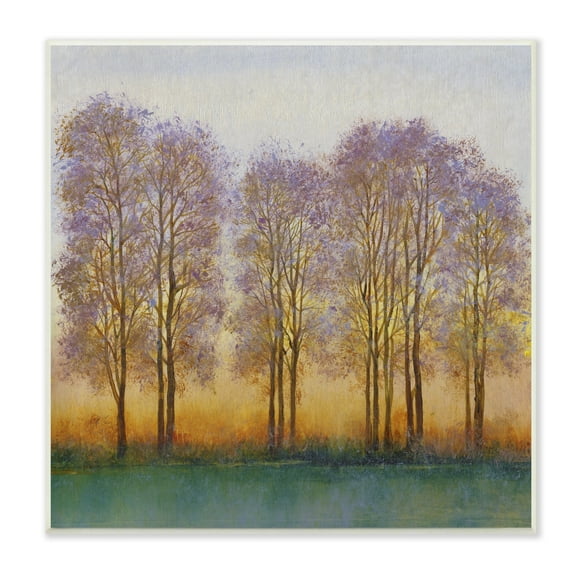 Stupell Industries Warm Sunset Sky Trees Silhouettes Nature Scene Painting Unframed Art Print Wall Art, Design by Tim OToole