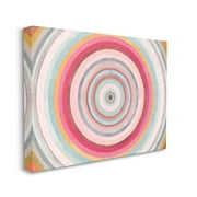 Stupell Industries Warm Tone Abstract Layered Shapes Circular Rings Canvas Wall Art, 16 x 20, Design by Danhui Nai